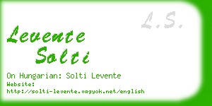 levente solti business card